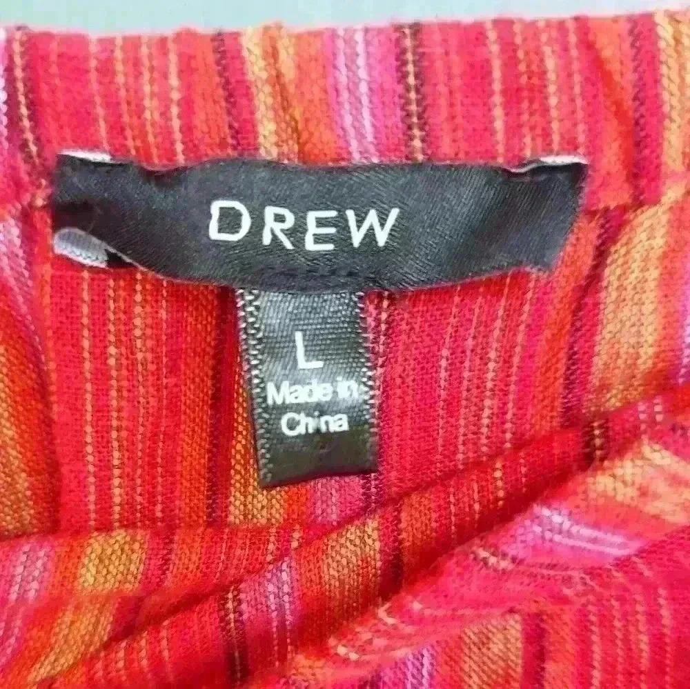 NWOT Anthropologie Drew Linen Blend Striped Jumpsuit Sz Lg - Picture 6 of 7